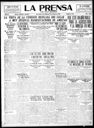La Prensa (San Antonio, Tex.), Vol. 7, No. 2,023, Ed. 1 Wednesday, October 20, 1920