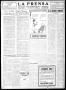 Thumbnail image of item number 3 in: 'La Prensa (San Antonio, Tex.), Vol. 10, No. 280, Ed. 1 Wednesday, November 22, 1922'.
