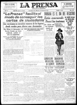 La Prensa (San Antonio, Tex.), Vol. 6, No. 1313, Ed. 1 Wednesday, September 11, 1918