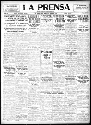 La Prensa (San Antonio, Tex.), Vol. 7, No. 2,019, Ed. 1 Saturday, October 16, 1920
