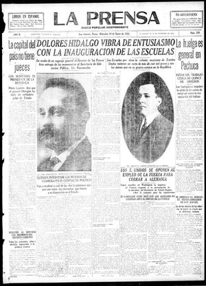 La Prensa (San Antonio, Tex.), Vol. 10, No. 329, Ed. 1 Wednesday, January 10, 1923