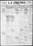 Thumbnail image of item number 1 in: 'La Prensa (San Antonio, Tex.), Vol. 7, No. 1995, Ed. 1 Thursday, September 23, 1920'.