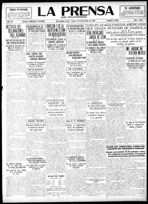 La Prensa (San Antonio, Tex.), Vol. 7, No. 2,053, Ed. 1 Friday, November 19, 1920