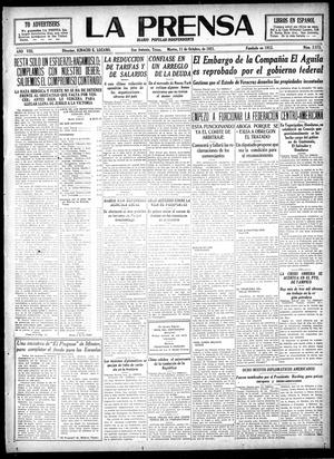 La Prensa (San Antonio, Tex.), Vol. 8, No. 2,373, Ed. 1 Tuesday, October 11, 1921