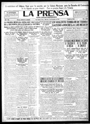 La Prensa (San Antonio, Tex.), Vol. 8, No. 2,395, Ed. 1 Wednesday, November 2, 1921