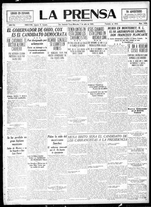La Prensa (San Antonio, Tex.), Vol. 7, No. 1920, Ed. 1 Wednesday, July 7, 1920