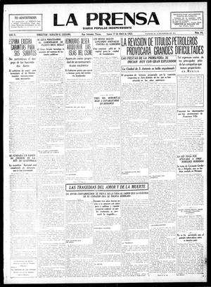 La Prensa (San Antonio, Tex.), Vol. 10, No. 64, Ed. 1 Monday, April 17, 1922