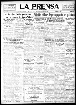 Primary view of object titled 'La Prensa (San Antonio, Tex.), Vol. 8, No. 2,427, Ed. 1 Saturday, December 10, 1921'.