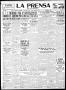 Thumbnail image of item number 1 in: 'La Prensa (San Antonio, Tex.), Vol. 8, No. 2,155, Ed. 1 Thursday, March 3, 1921'.