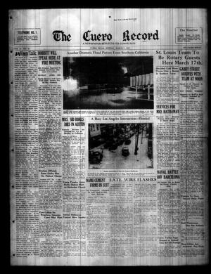 The Cuero Record (Cuero, Tex.), Vol. 44, No. 55, Ed. 1 Monday, March 7, 1938