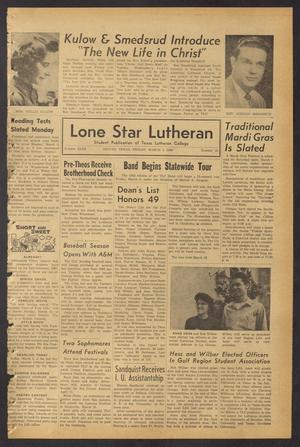 Primary view of object titled 'Lone Star Lutheran (Seguin, Tex.), Vol. 43, No. 15, Ed. 1 Friday, March 2, 1962'.