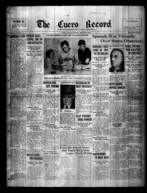 The Cuero Record (Cuero, Tex.), Vol. 44, No. 74, Ed. 1 Tuesday, March 29, 1938