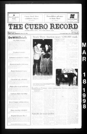 The Cuero Record (Cuero, Tex.), Vol. 104, No. 11, Ed. 1 Wednesday, March 18, 1998
