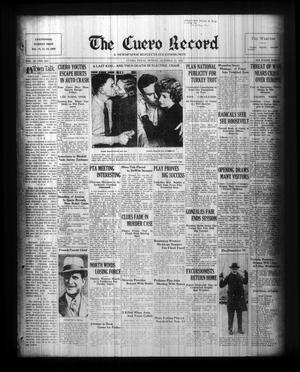 Primary view of object titled 'The Cuero Record (Cuero, Tex.), Vol. 42, No. 251, Ed. 1 Sunday, October 25, 1936'.