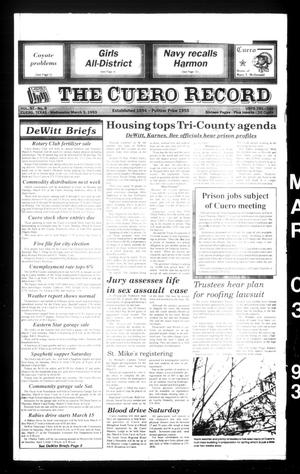 The Cuero Record (Cuero, Tex.), Vol. 97, No. 9, Ed. 1 Wednesday, March 3, 1993