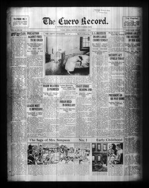 The Cuero Record. (Cuero, Tex.), Vol. 42, No. 287, Ed. 1 Monday, December 7, 1936