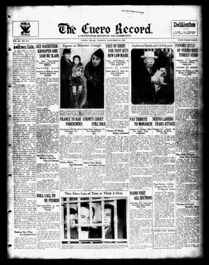 The Cuero Record (Cuero, Tex.), Vol. 40, No. 278, Ed. 1 Tuesday, November 20, 1934