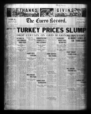 The Cuero Record. (Cuero, Tex.), Vol. 42, No. 278, Ed. 1 Wednesday, November 25, 1936