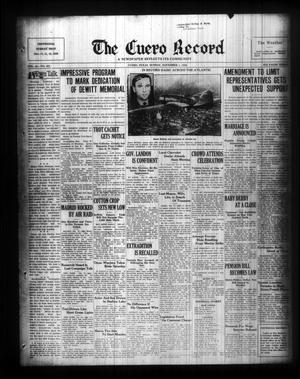 The Cuero Record (Cuero, Tex.), Vol. 42, No. 257, Ed. 1 Sunday, November 1, 1936