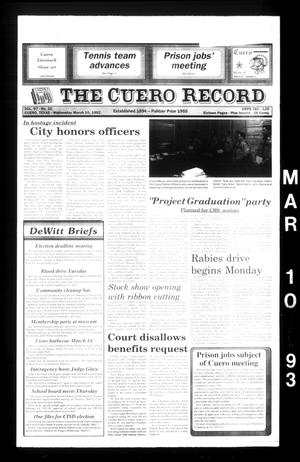 The Cuero Record (Cuero, Tex.), Vol. 97, No. 10, Ed. 1 Wednesday, March 10, 1993