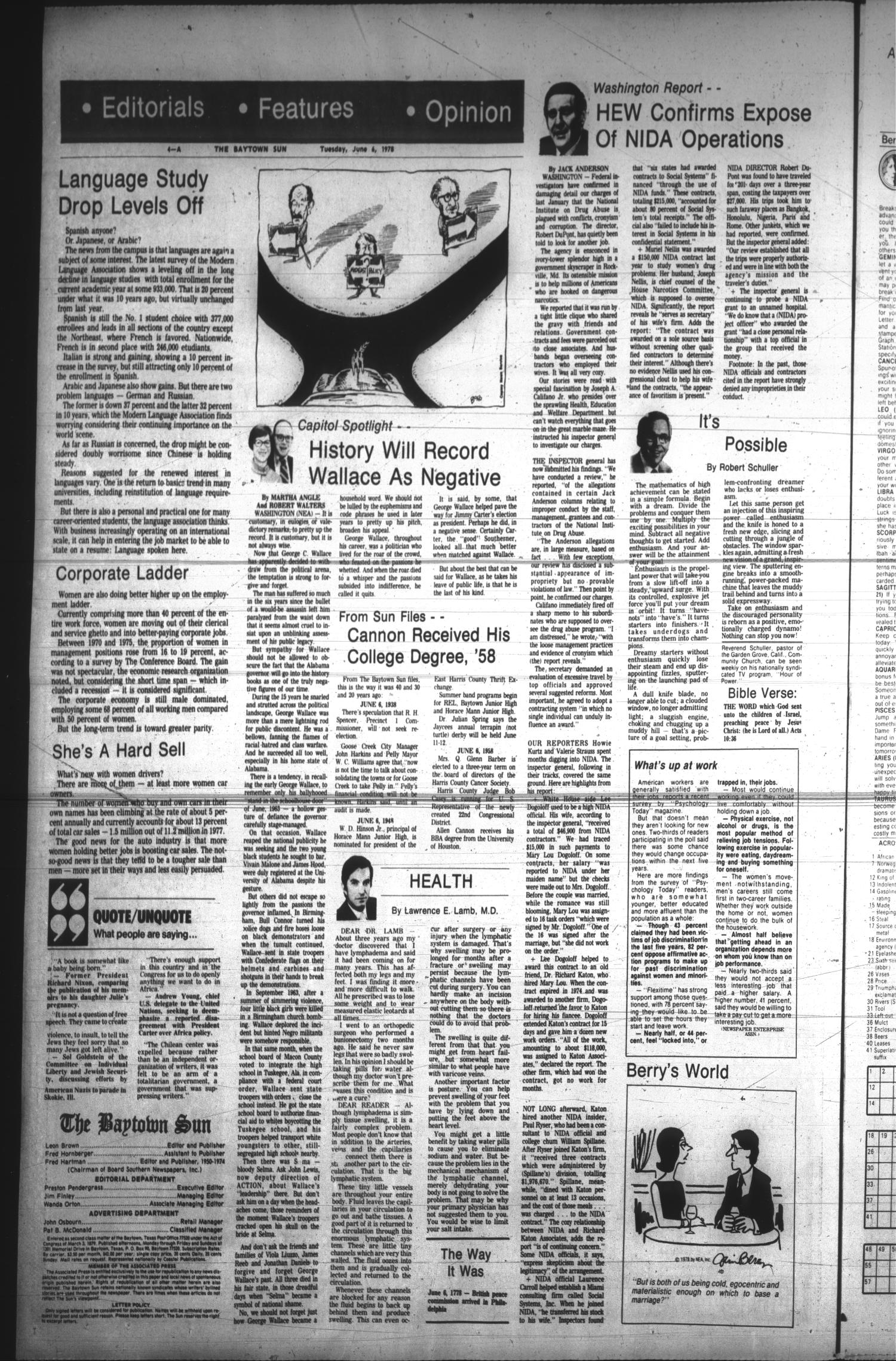 The Baytown Sun (Baytown, Tex.), Vol. 56, No. 205, Ed. 1 Tuesday, June 6, 1978
                                                
                                                    [Sequence #]: 4 of 12
                                                