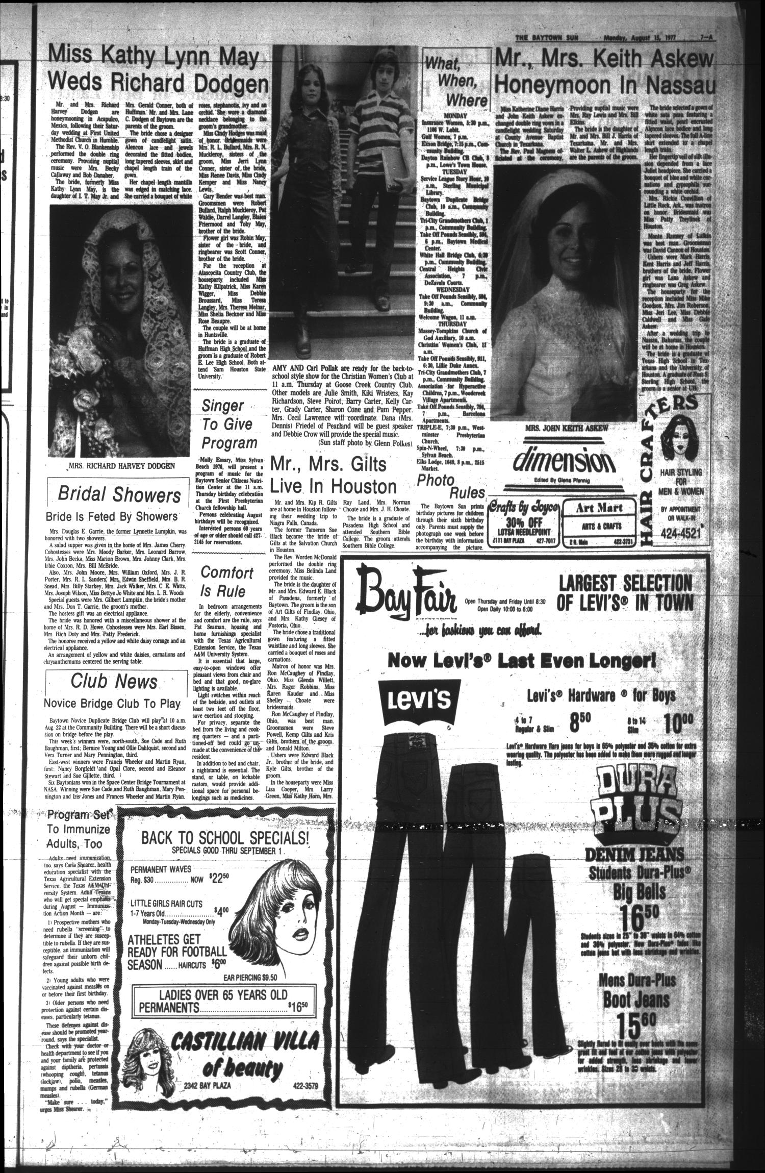The Baytown Sun (Baytown, Tex.), Vol. 55, No. 263, Ed. 1 Monday, August 15, 1977
                                                
                                                    [Sequence #]: 7 of 18
                                                
