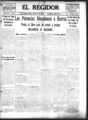 El Regidor (San Antonio, Tex.), Vol. 24, No. 1221, Ed. 1 Thursday, August 14, 1913