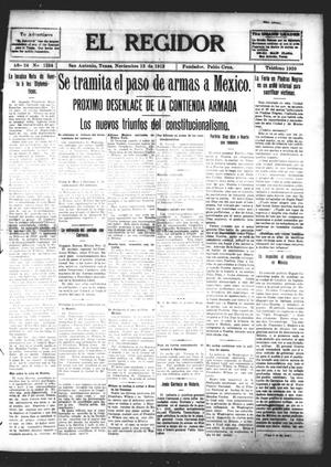 El Regidor (San Antonio, Tex.), Vol. 24, No. 1234, Ed. 1 Thursday, November 13, 1913
