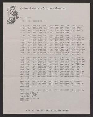 [Museum Pamphlet and Letter From Isabel Van Lom, May 31, 1988]