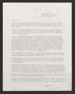 [Letter from Charlyne Creger to Edna Davis, Oct. 26, 1979]