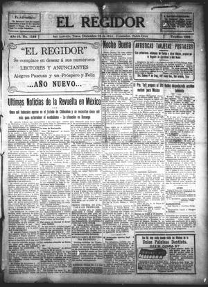 El Regidor (San Antonio, Tex.), Vol. 24, No. 1189, Ed. 1 Thursday, December 26, 1912