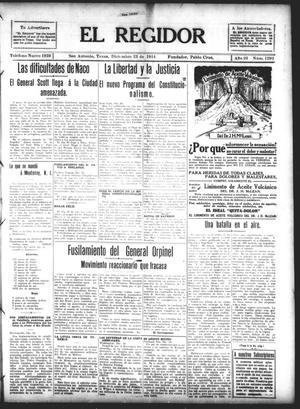 El Regidor (San Antonio, Tex.), Vol. 26, No. 1292, Ed. 1 Wednesday, December 23, 1914