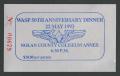 Text: [WASP 50th Anniversary Dinner Ticket]