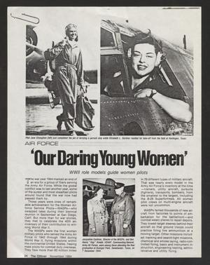 Primary view of object titled '[Clipping: 'Our Daring Young Women': WWII role models guide women pilots]'.