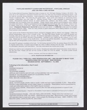 [2006 WASP Reunion Information and Registration Form]