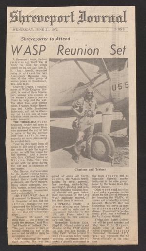 Primary view of object titled '[Clipping: WASP Reunion Set]'.