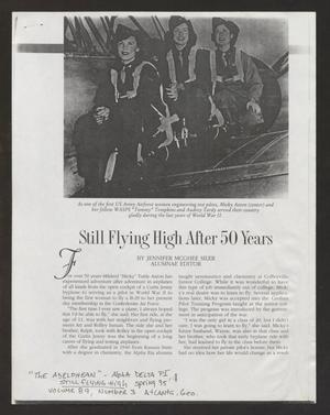 Primary view of object titled '[Clipping: Still Flying High After 50 Years]'.