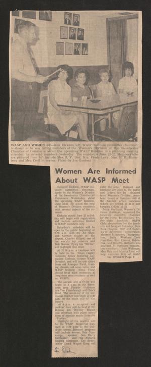 [Clipping: Women Are Informed About WASP Meet]