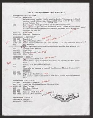 [1992 WASP Conference Schedule]
