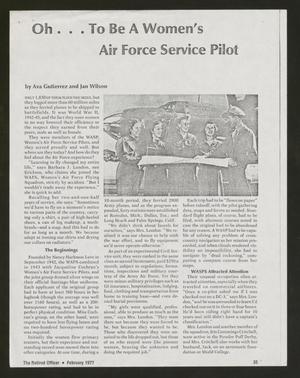 [Clipping: Oh...To Be A Women's Air Force Service Pilot]