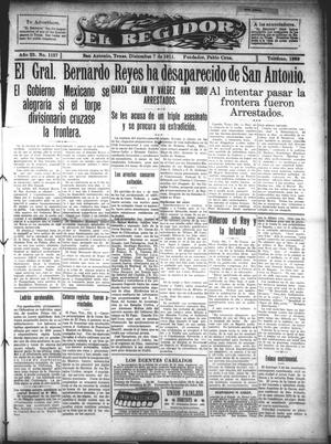 El Regidor (San Antonio, Tex.), Vol. 23, No. 1137, Ed. 1 Thursday, December 7, 1911