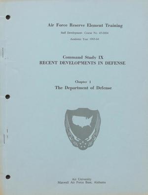 Command Study 9, Chapter 1. The Department of Defense