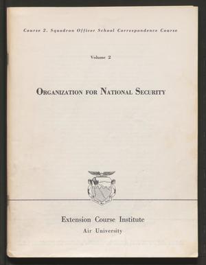Course 2, Volume 2. Organization for National Security
