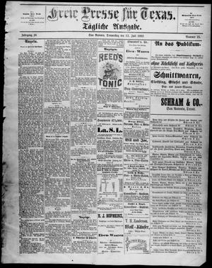 Freie Presse für Texas. (San Antonio, Tex.), Vol. 18, No. 25, Ed. 1 Thursday, July 13, 1882
