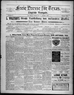 Freie Presse für Texas. (San Antonio, Tex.), Vol. 25, No. 2245, Ed. 1 Tuesday, September 17, 1889