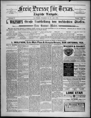Freie Presse für Texas. (San Antonio, Tex.), Vol. 25, No. 2201, Ed. 1 Saturday, July 27, 1889