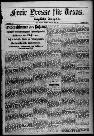 Freie Presse für Texas. (San Antonio, Tex.), Vol. 53, No. 862, Ed. 1 Wednesday, May 30, 1917
