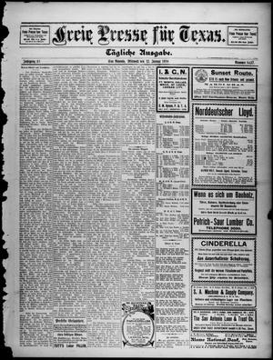 Primary view of object titled 'Freie Presse für Texas. (San Antonio, Tex.), Vol. 45, No. 8437, Ed. 1 Wednesday, January 12, 1910'.