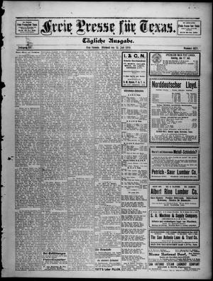 Primary view of object titled 'Freie Presse für Texas. (San Antonio, Tex.), Vol. 46, No. 8621, Ed. 1 Wednesday, July 13, 1910'.