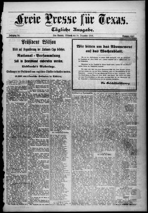 Freie Presse für Texas. (San Antonio, Tex.), Vol. 54, No. 1341, Ed. 1 Wednesday, December 18, 1918
